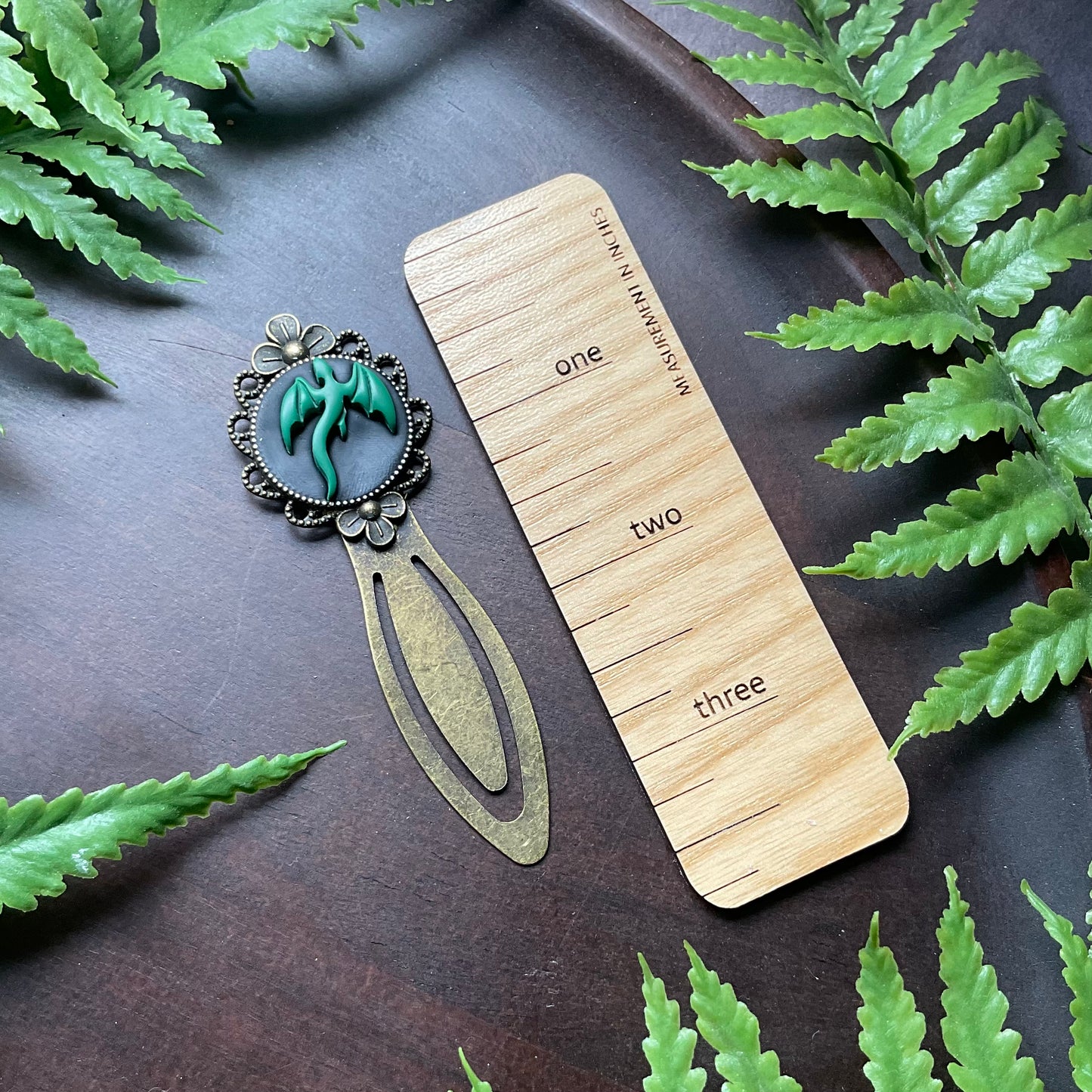 Green Dragon Metal Bookmark
