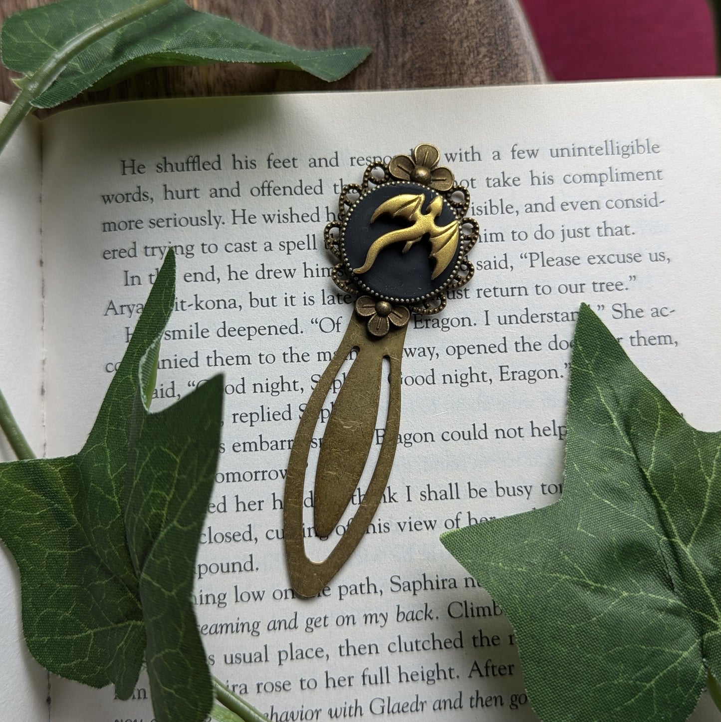 Gold Dragon Metal Bookmark