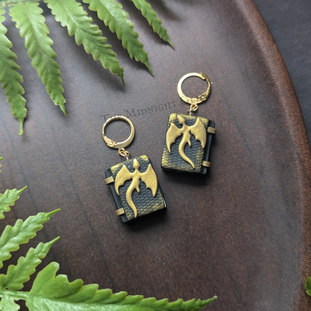 Gold Dragon Book Dangles