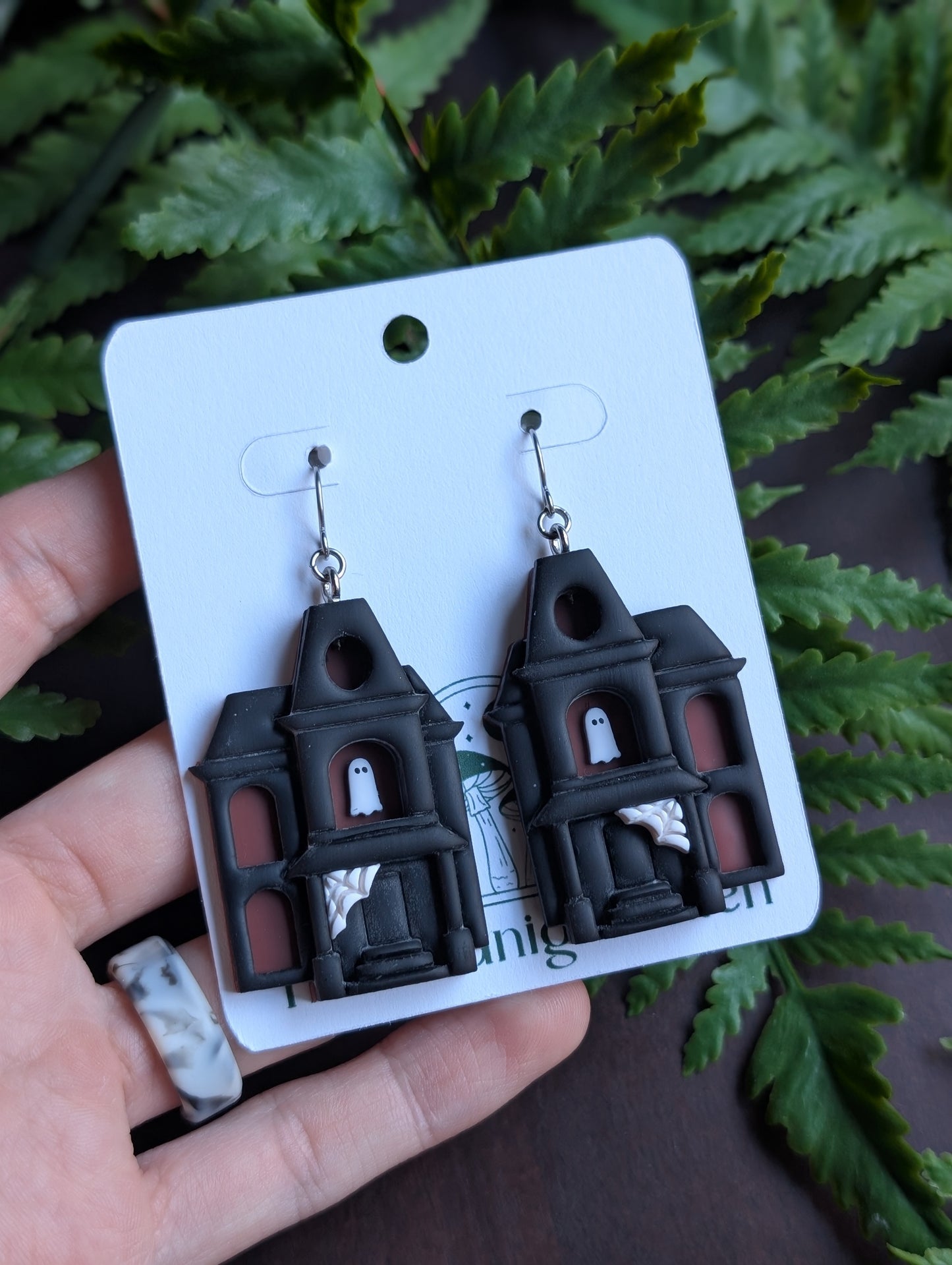 Haunted House Dangle Earrings