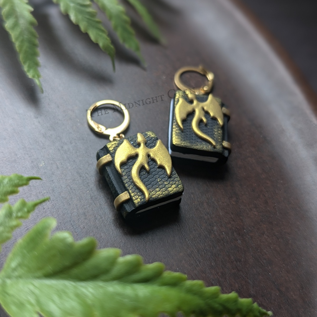 Gold Dragon Book Dangles
