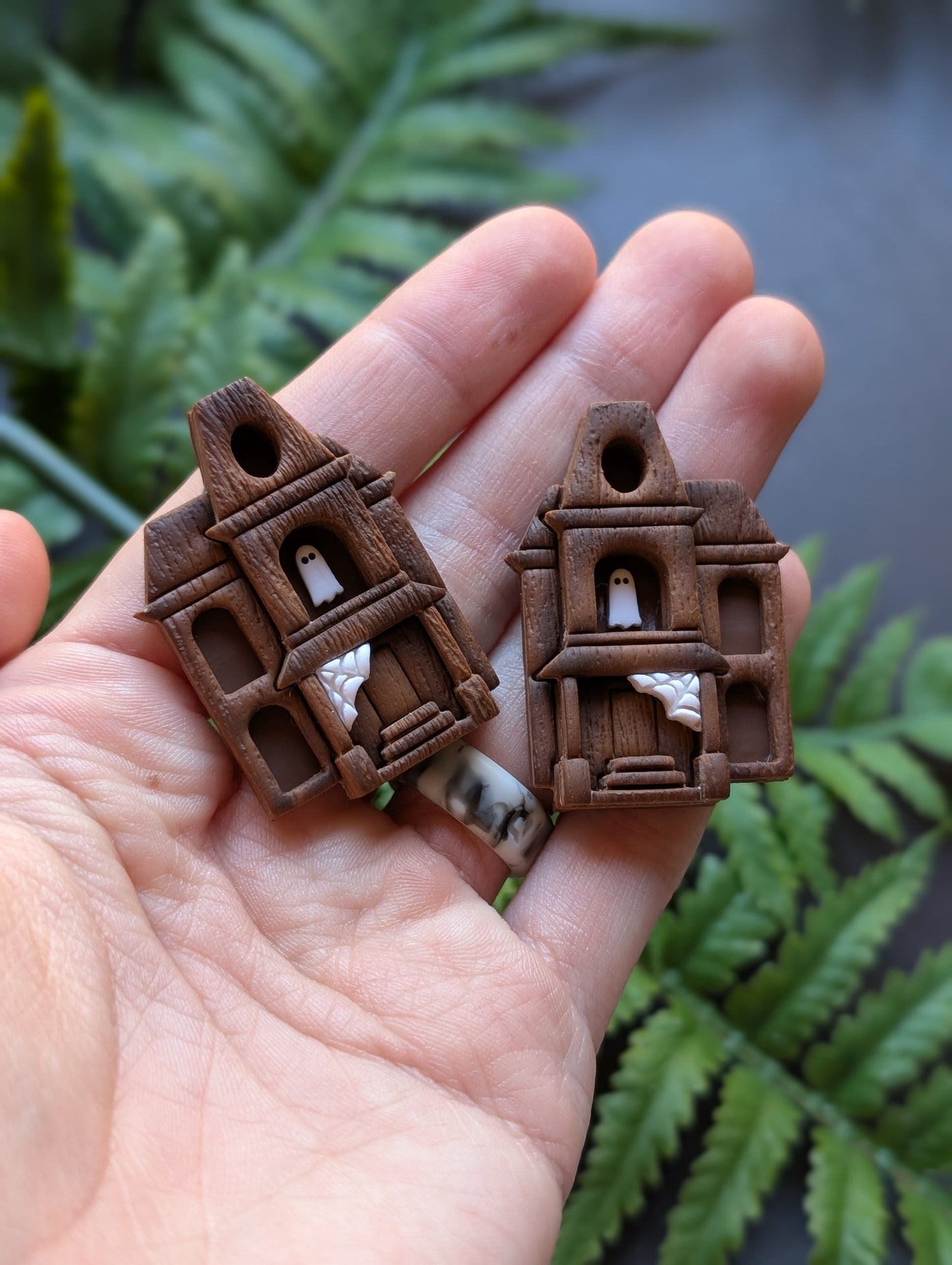 Haunted House Dangle Earrings
