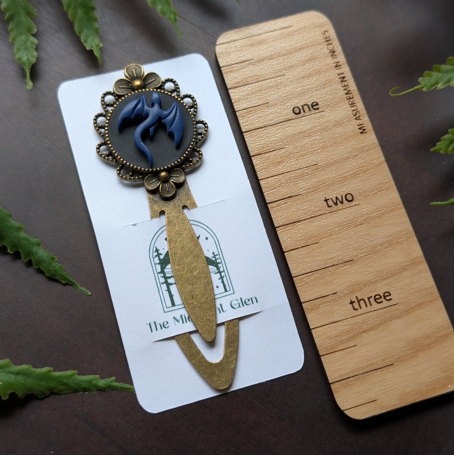 Blue Dragon Metal Bookmark