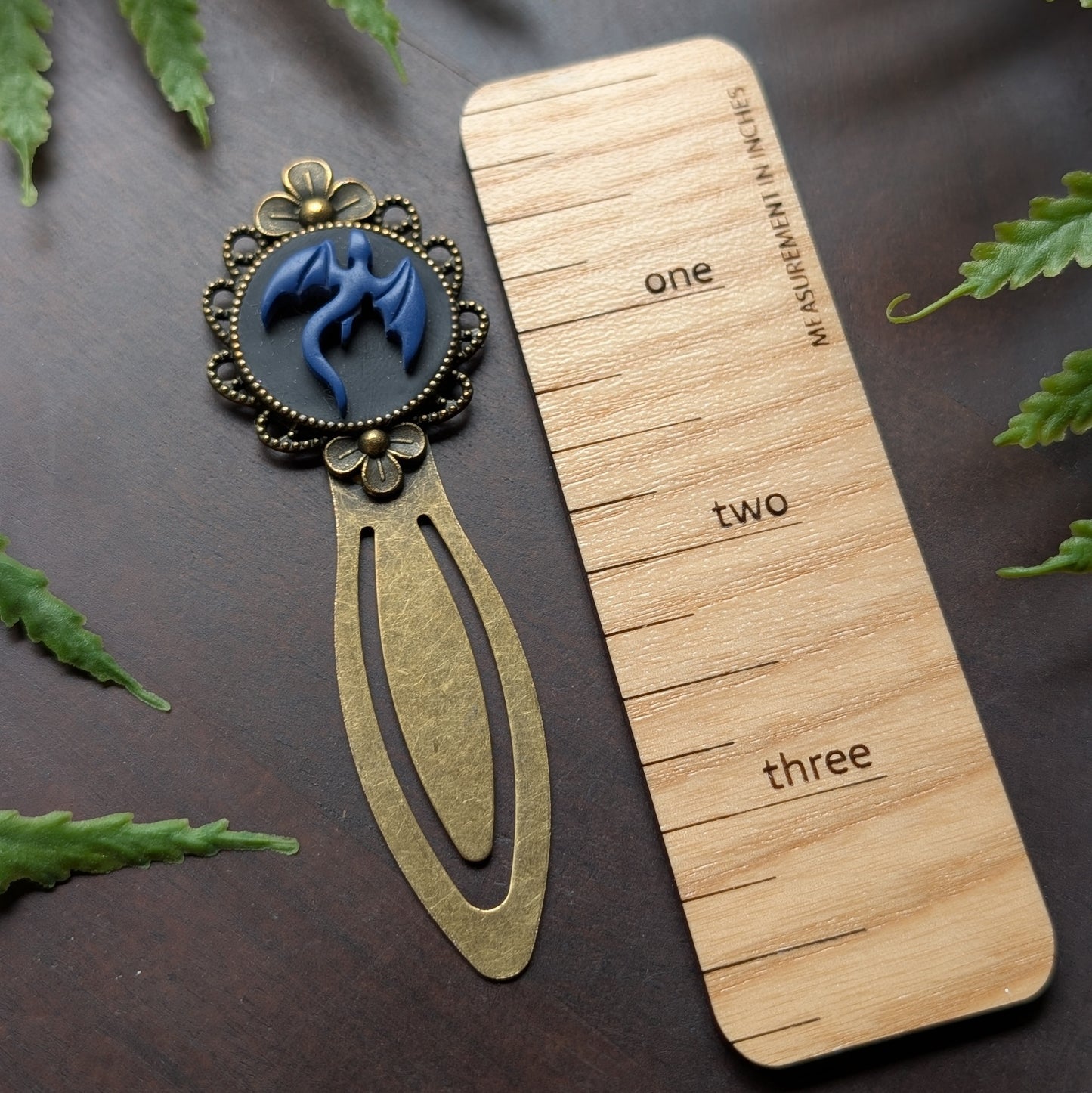 Blue Dragon Metal Bookmark