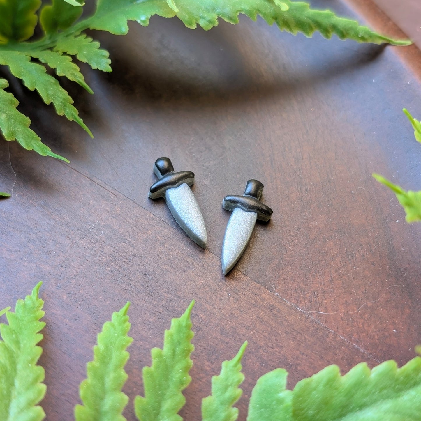 Silver Dagger Studs