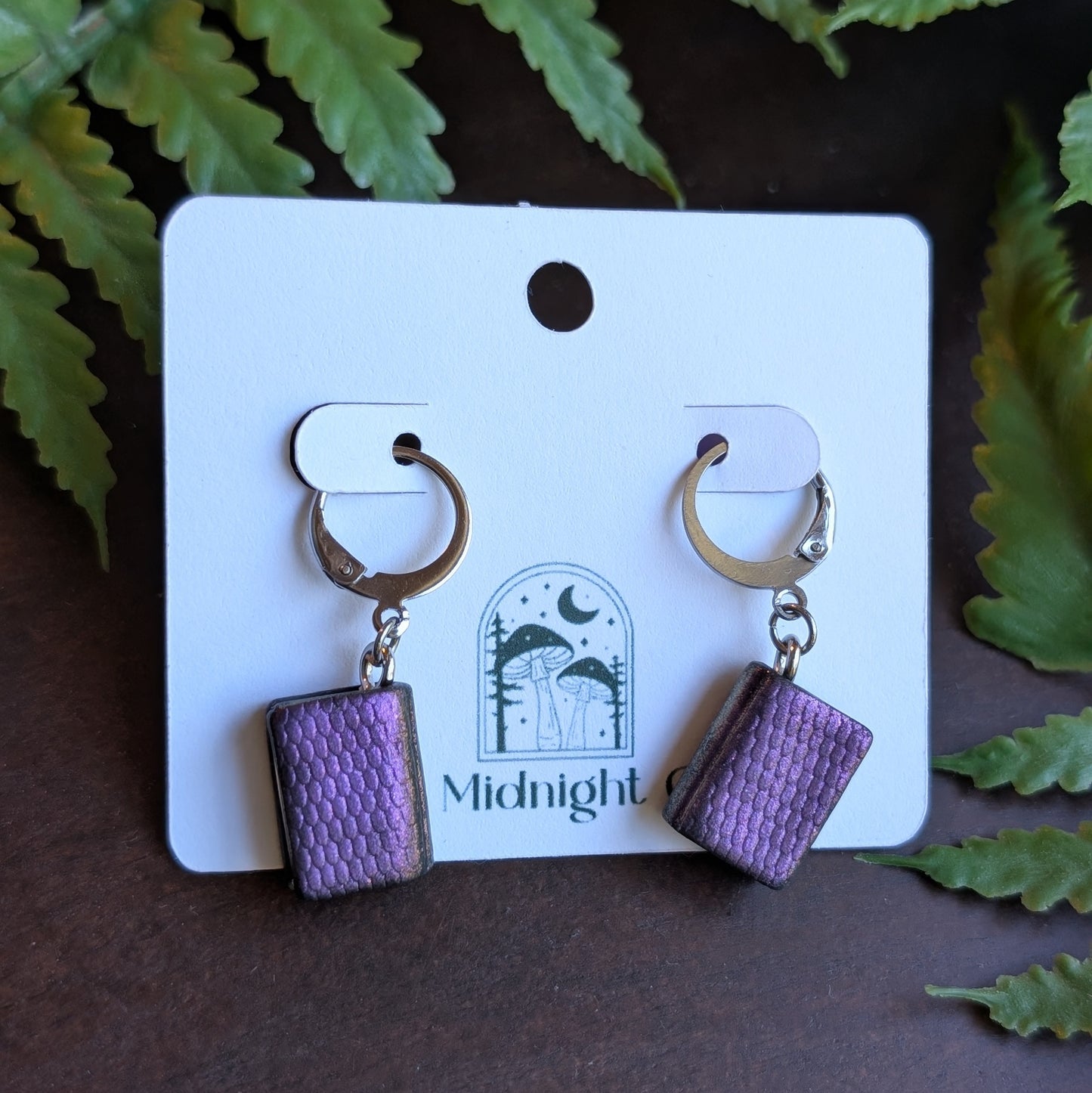 Mini Scaled Book Dangle Earrings