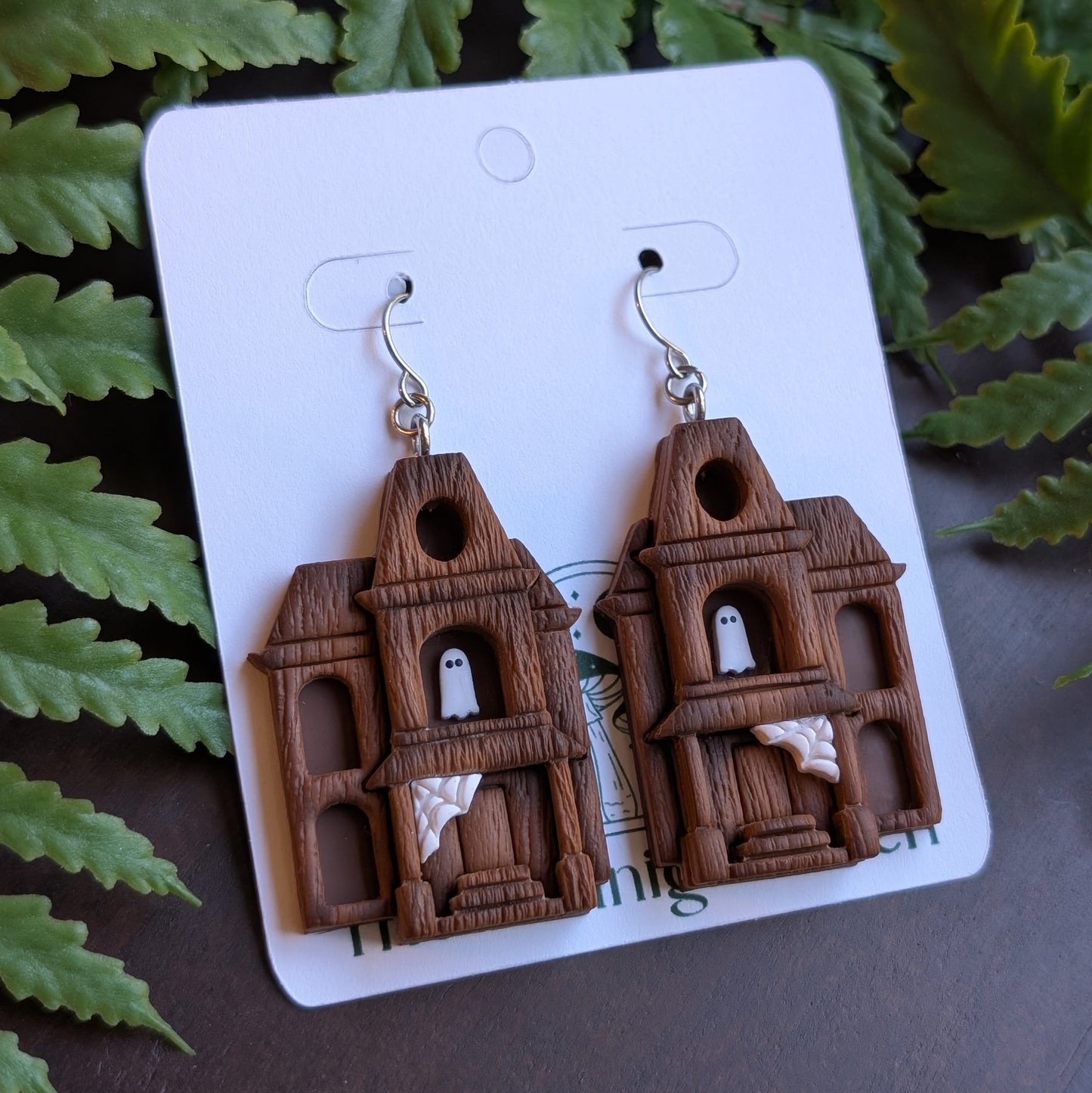 Haunted House Dangle Earrings