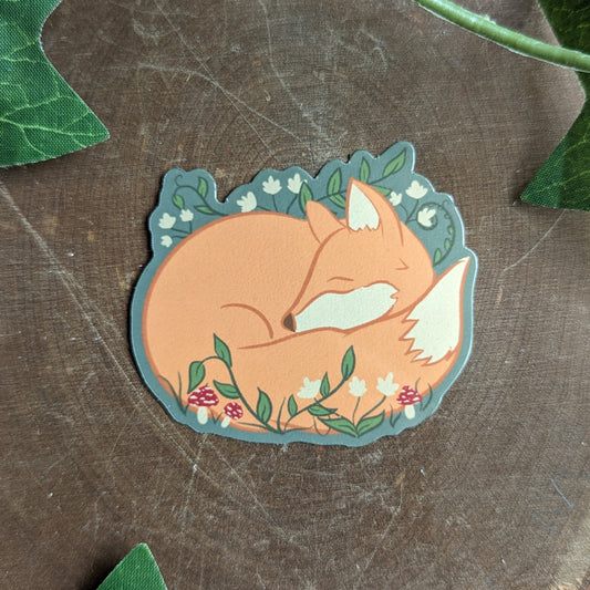 Sleeping Fox 2.5in Vinyl Sticker