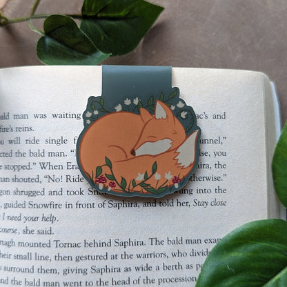 Sleepy Fox Magnetic Bookmark