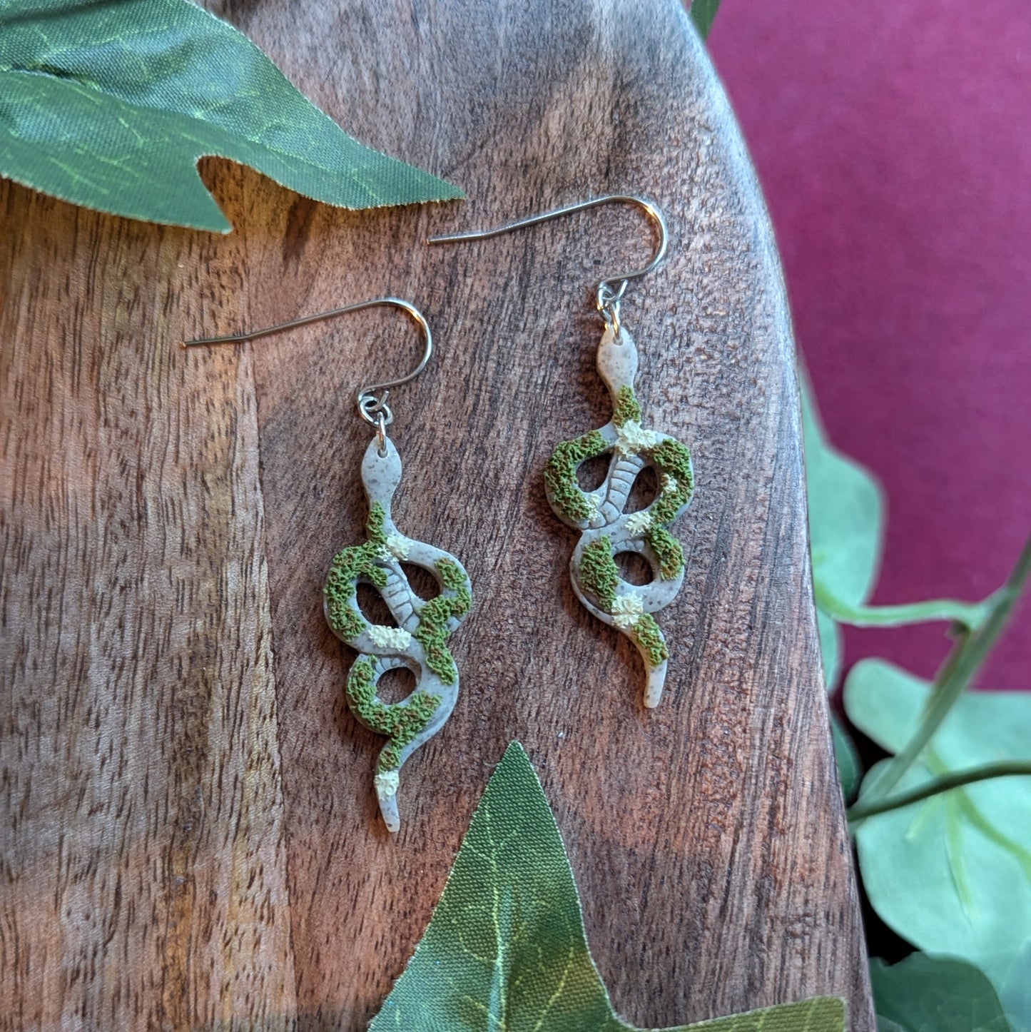 Mossy Snake Dangles