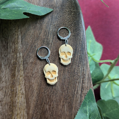 Skull Huggie Hoops