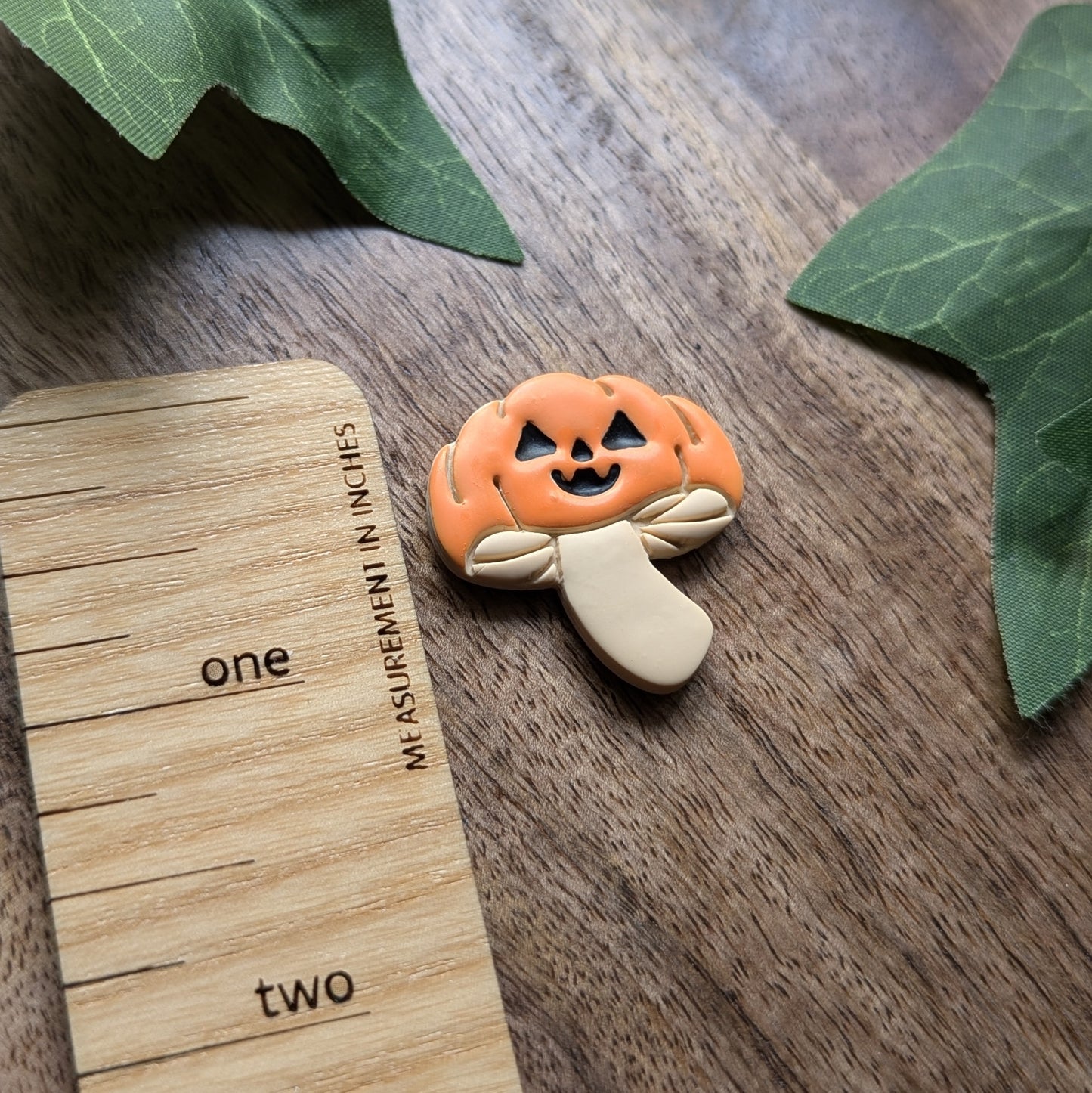 Jack O' Lantern Mushroom Magnet