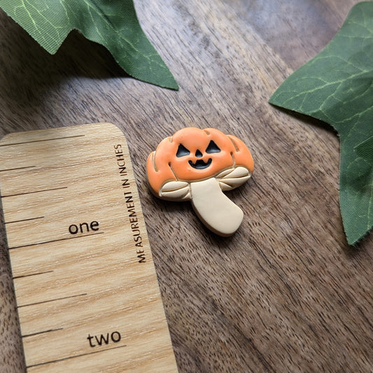 Jack O' Lantern Mushroom Magnet