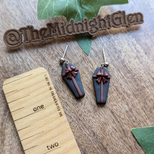 Wrapped Coffin Dangle Stud