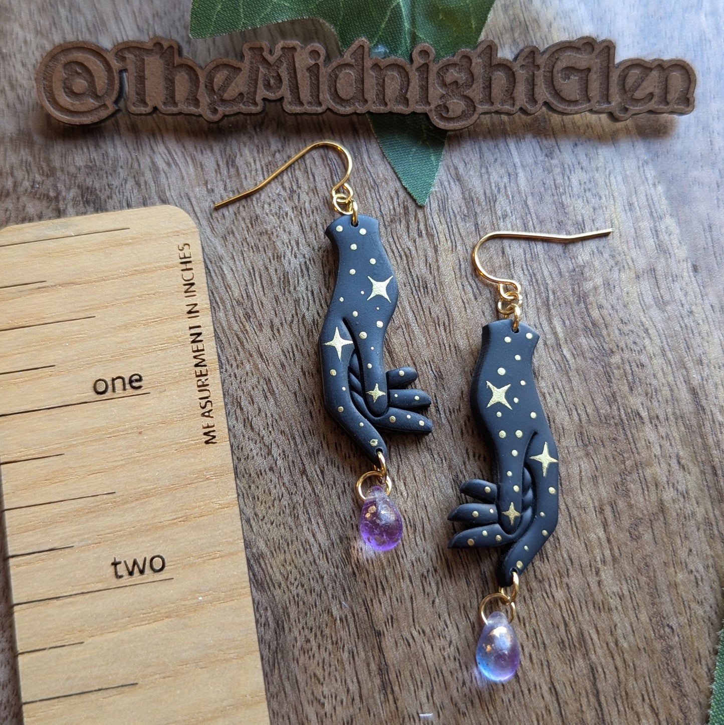 Celestial Hand Dangles with Glass Drop