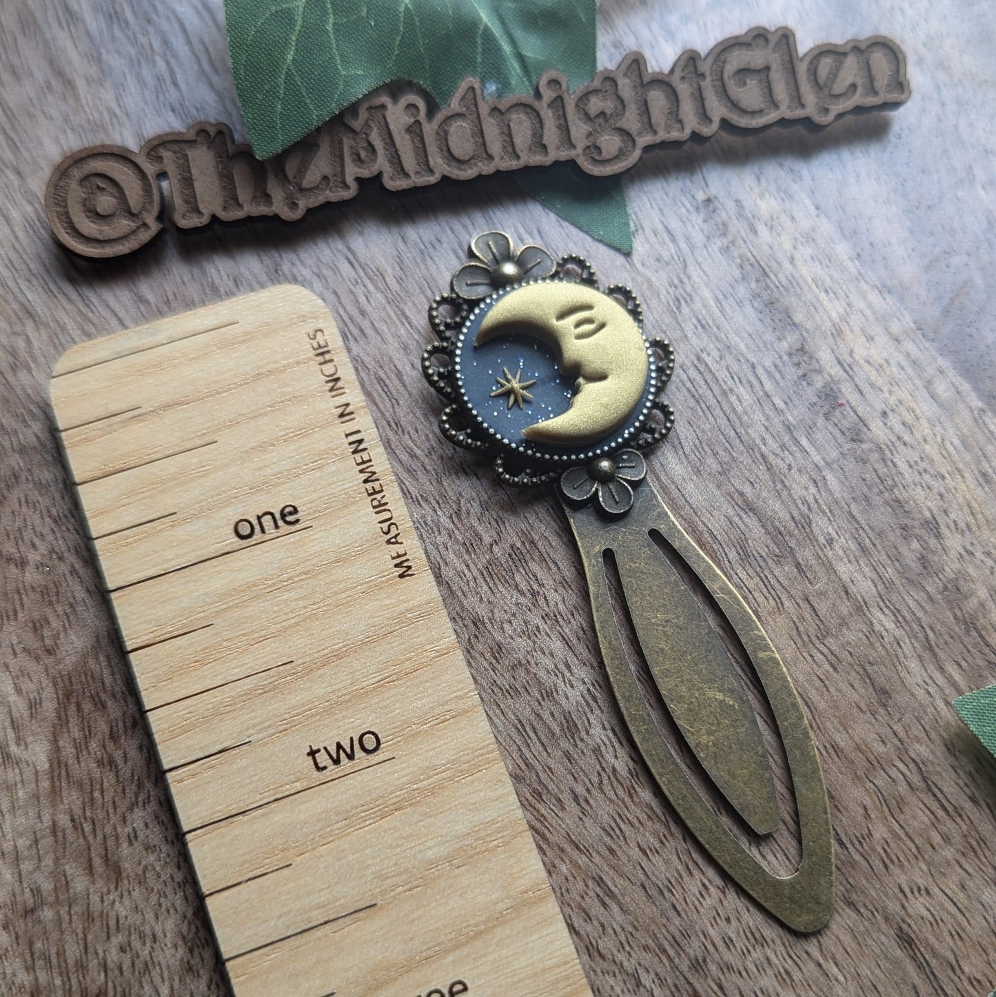 Moon with Face Celestial Bookmark