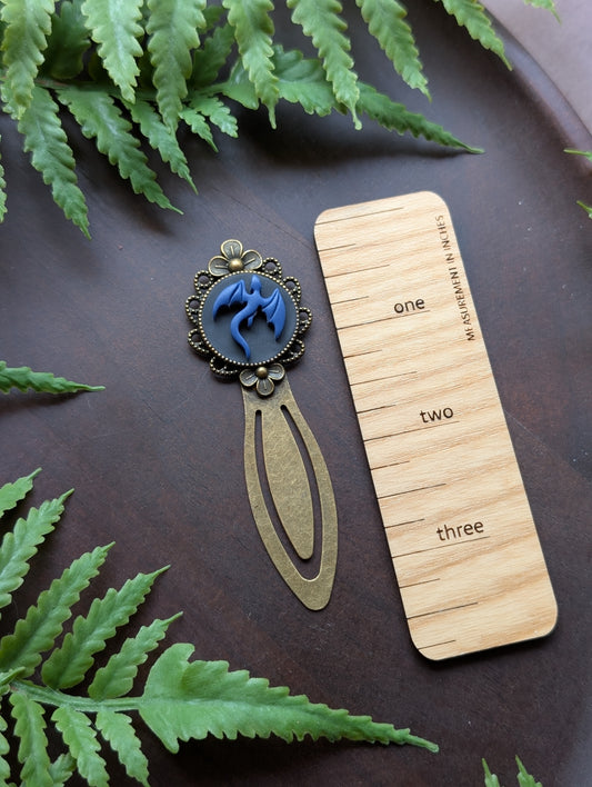 Blue Dragon Metal Bookmark