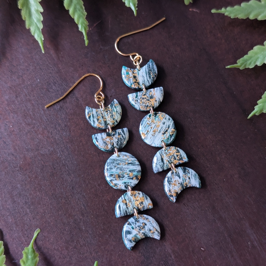 Moon Phase Dangle Earrings