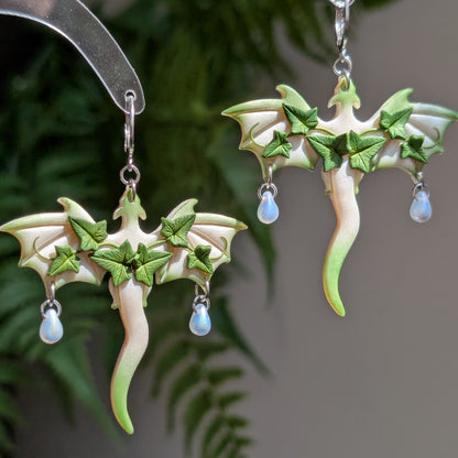 Large Ivy Dragon Dangle Earrings