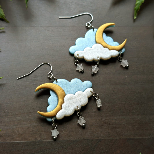 Moon in the Clouds with Rose Quartz