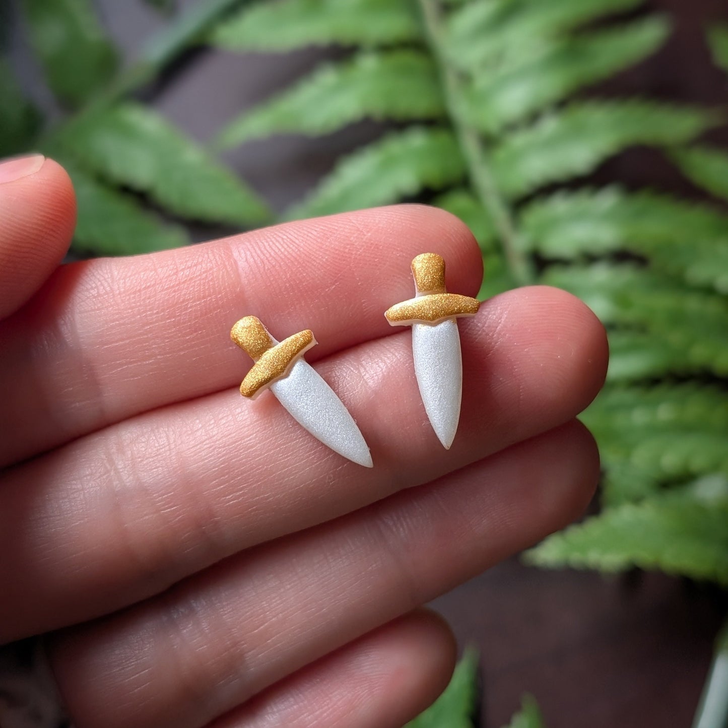Gold Dagger Studs