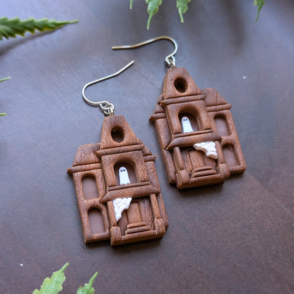 Haunted House Dangle Earrings