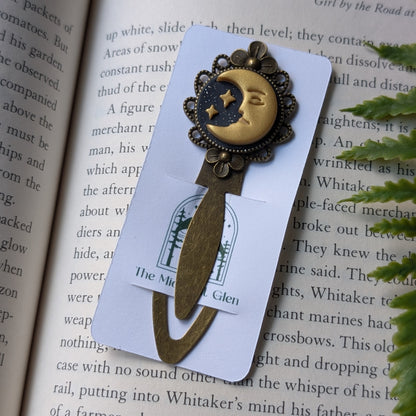 Moon with Face Celestial Bookmark