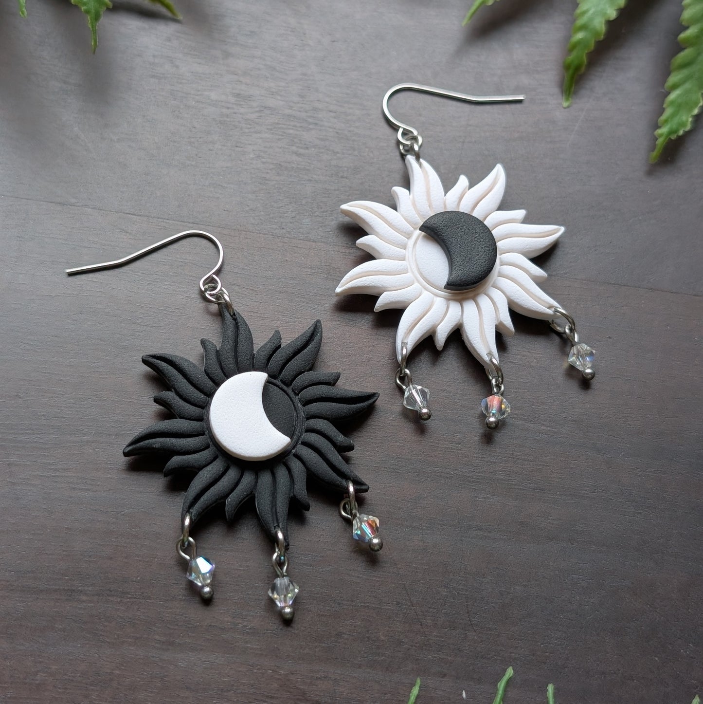 Mismatched Eclipse Dangle Earrings