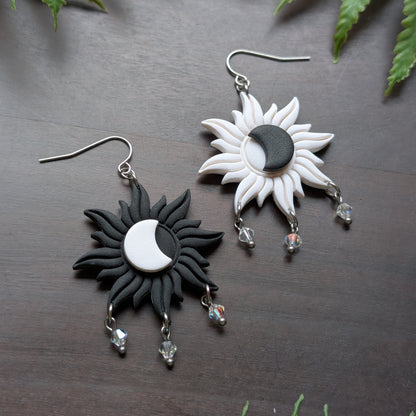 Mismatched Eclipse Dangle Earrings