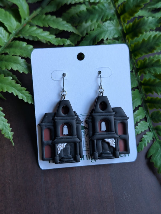 Haunted House Dangle Earrings