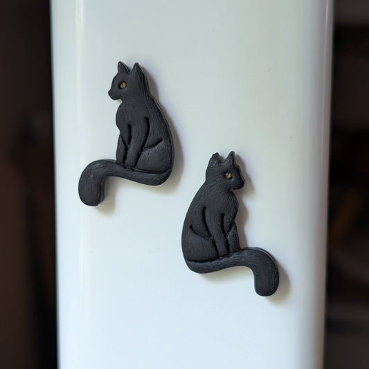 Black Cat Magnet Set