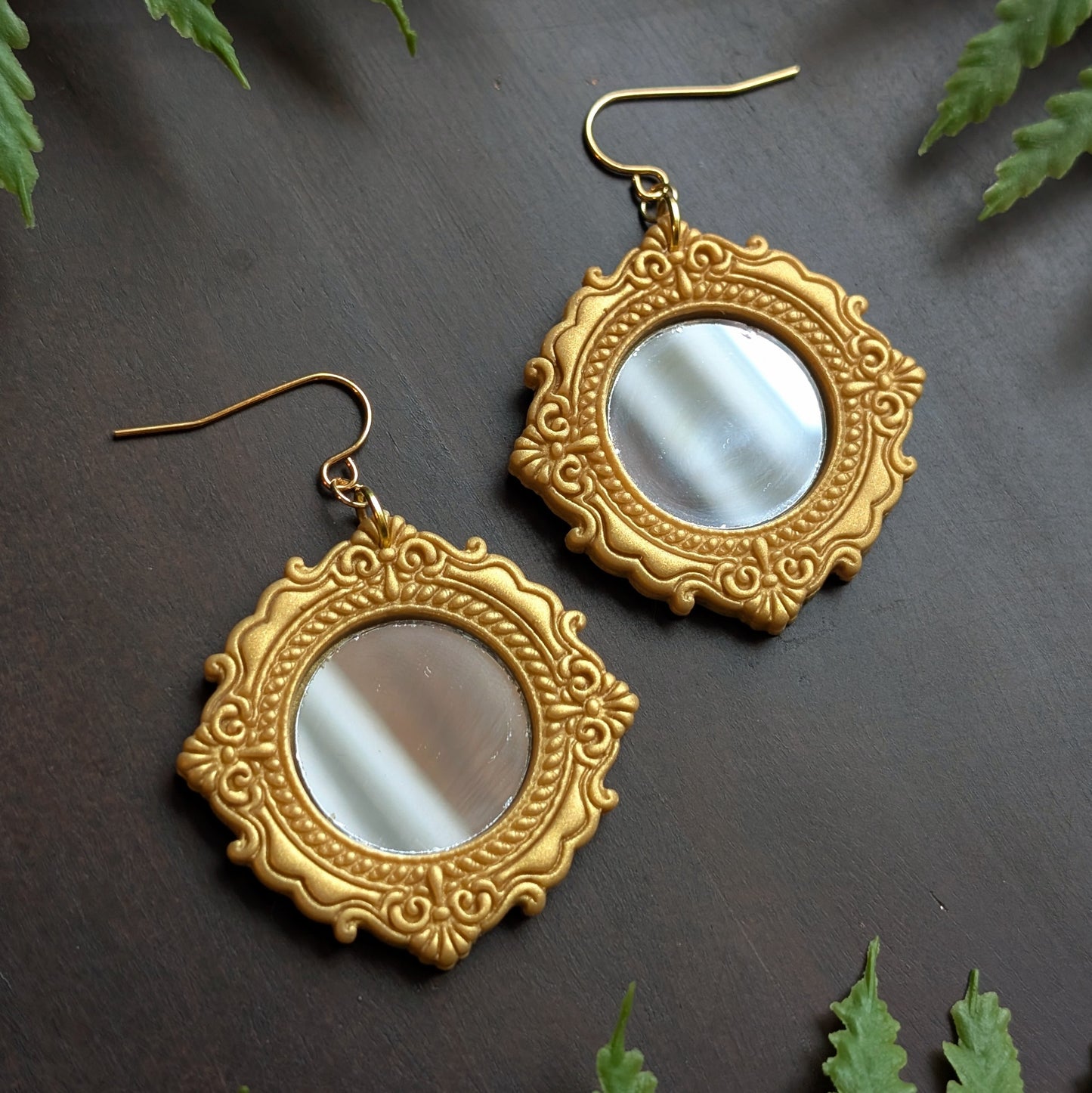 Gold Mirror Dangles