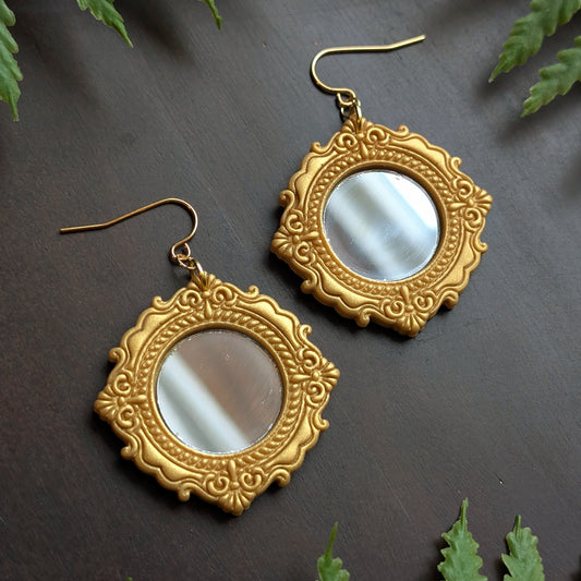 Gold Mirror Dangles