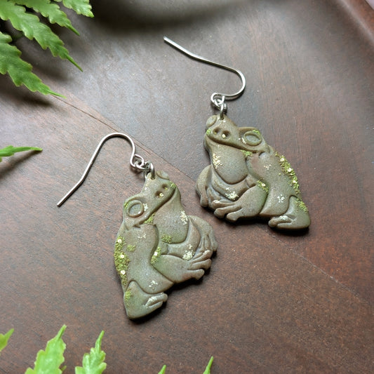 Mossy Frog Dangles