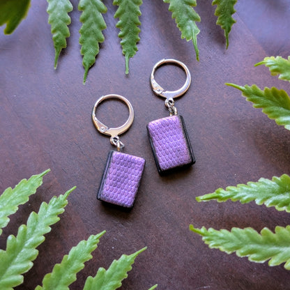 Mini Scaled Book Dangle Earrings