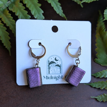 Mini Scaled Book Dangle Earrings