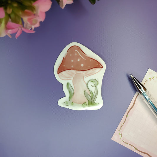Cute Red Mushroom Sticker | Fly Agaric Amanita Muscaria Laptop and Water Bottle Vinyl Decal